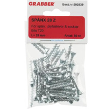 Grabber Spanx 28 Z skruvar, 28 mm, 50 stycken