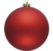 Röd julgranskula med upphängning