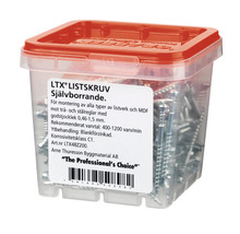 LTX Listskruv, självborrande, i transparent plastlåda med rött lock