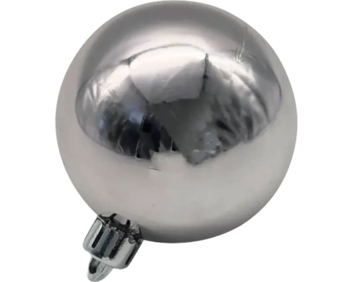 Silverfärgad julgranskula för dekoration