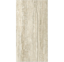 Beige travertinplatta med naturlig textur