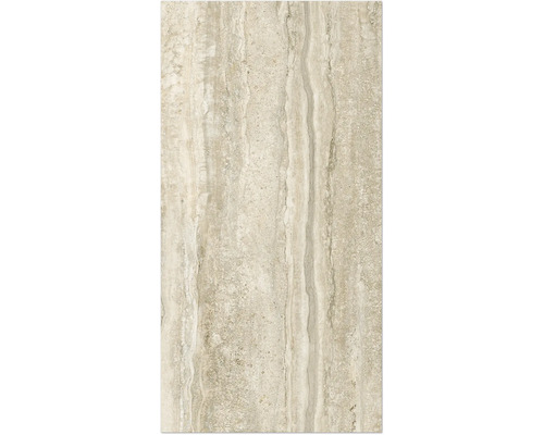Beige travertinplatta med naturlig textur