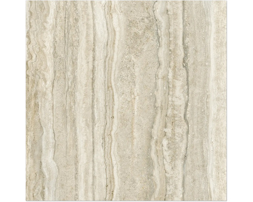 Beige golvplatta med travertinutseende