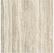 Beige travertinplatta med vertikal ådring