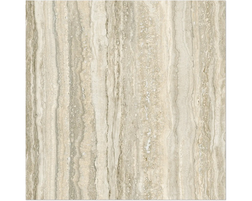 Beige travertinplatta med vertikal ådring