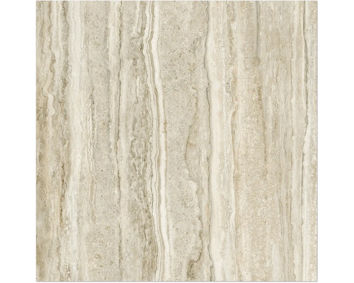 Beige golvplatta med travertinutseende