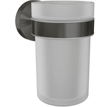 Vägghängd tandborstmugghållare med glas