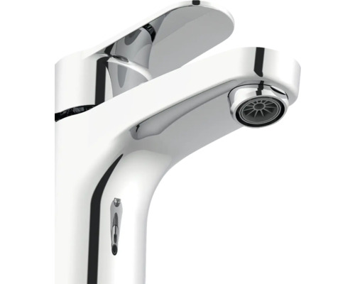 Tvättställsblandare av förkromad metall med infraröd sensor