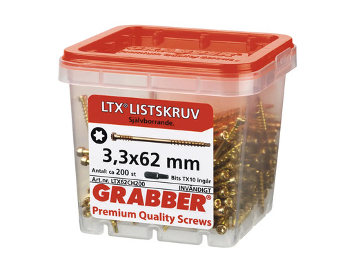 Skruvar i behållare, 3,3x62 mm