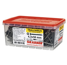 Grabber Trallskruv TUX C4 skruvar i behållare, 4,3x58 millimeter