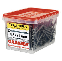 Grabber Trallskruv träskruvar 4,3x51 mm i behållare