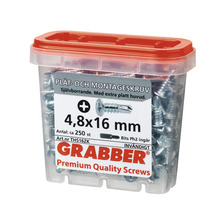 Plåt- och montageskruv 4,8x16 millimeter i plastförpackning