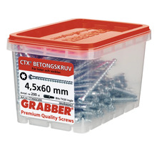 Grabber betongskruvar 4,5x60 mm i behållare