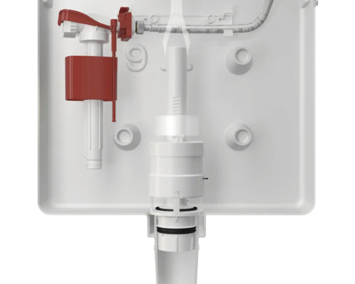 Spolcistern utanpåliggande med påfyllningsventil och avtappningsventil