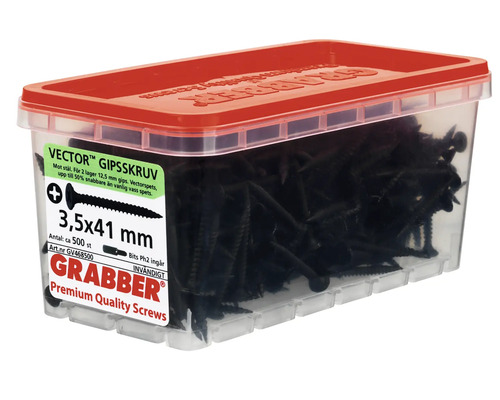 Grabber gipsskruv 3,5x41 mm i behållare