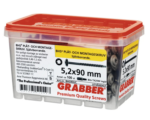 Skruvar i transparent plastlåda