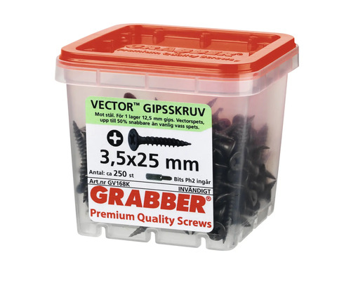 Grabber gipsskruv 3,5x25 mm i behållare