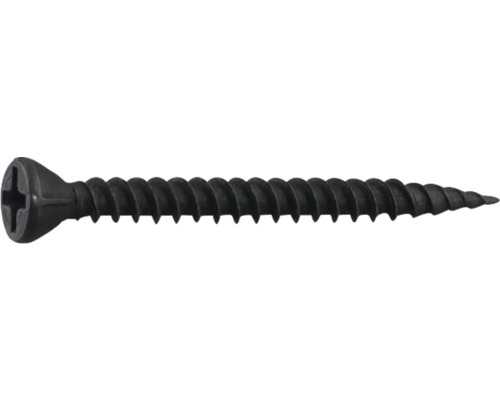 Svart gipsskruv med krysshuvud