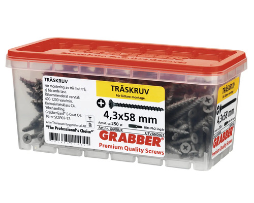 Träskruvar 4,3x58 mm i förvaringsbehållare