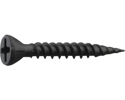 Svart gipsskruv med krysshuvud