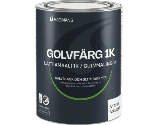 Färgehink med golvfärg 1K från Hagmans