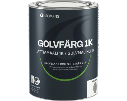 Färgburk med golvfärg 1K från Hagmans
