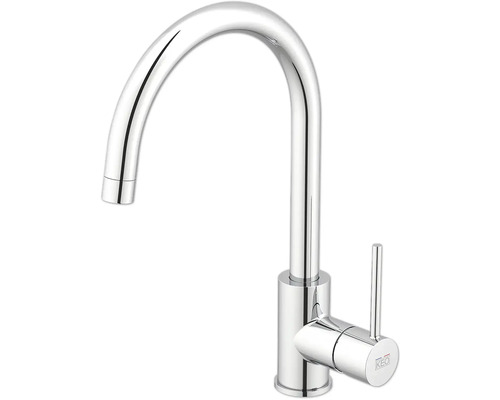 Köksblandare av metall med hög pip