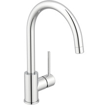 Köksblandare i metall med hög pip