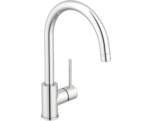 Köksblandare i metall med hög pip