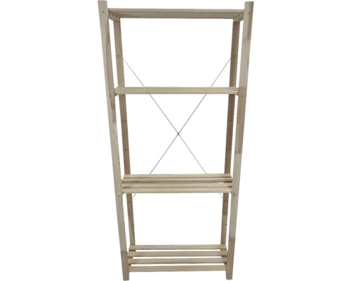 Förvaringshylla trä 4 hyllplan 170x80x29cm max 140kg Trähylla med tre nivåer för förvaring och presentation