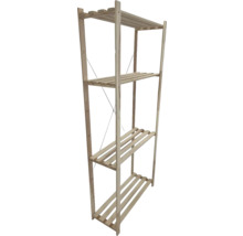 Trähylla med fyra nivåer för användning inomhus