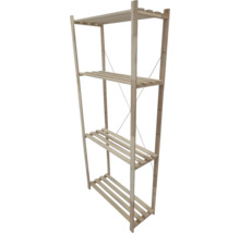 Trähylla med fyra hyllplan