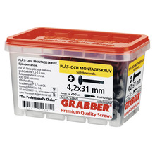 Grabber plåt- och montageskruv 4,2x31 mm i plastlåda