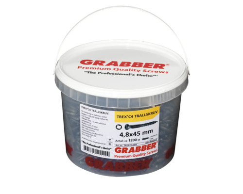 Hink med Grabber Premium kvalitetsskruvar, 4,8x45 millimeter, cirka 1200 stycken