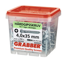 Låda med Grabber hårdgipsskruv 4,0x35 millimeter
