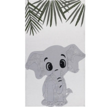 Matta med elefantmotiv och palmblad