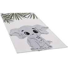 Matta med elefantmotiv och växtmönster