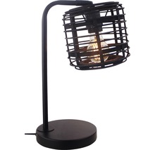 Bordslampa med metallskärm och glödlampa