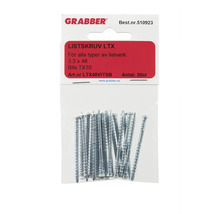 Grabber logotyp, förpackning med 20 dekorativa skruvar, 3,3 x 48 millimeter
