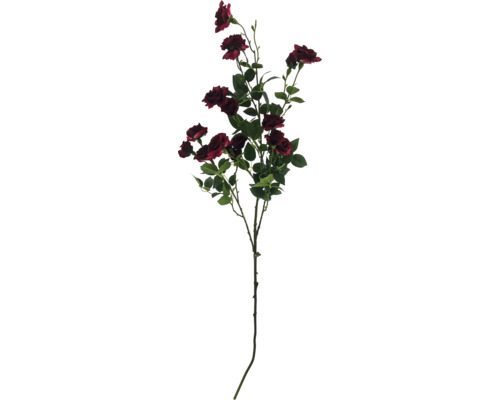 Dekorativ rosgren med blommor och blad.