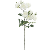 Konstgjord rosengren med vita blommor och gröna blad