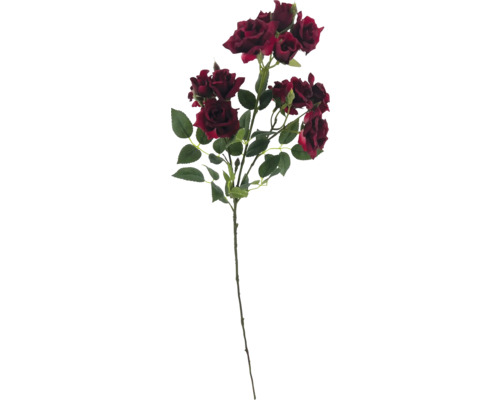 Konstgjord ros med blad
