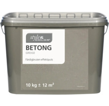 Hink med färdigblandad effektputs i betonglook, 10 kilogram