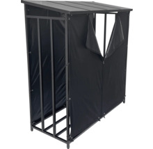 Vedställ med lock för utomhusbruk