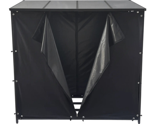 Svart möbelskydd med dragkedja