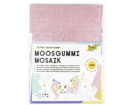 Självhäftande mossgummimosaik med glitter, 1596 stycken