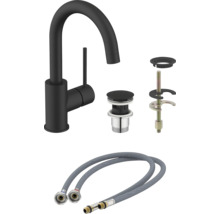 Tvättställsblandare med bottenventil och anslutningsslangar