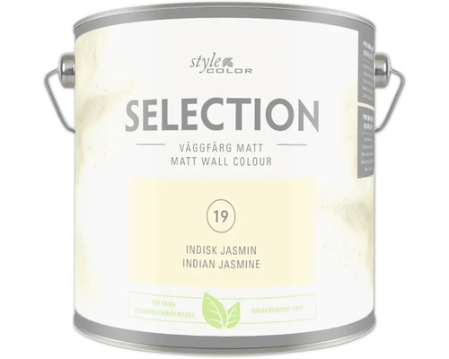 Färgehink med matt väggfärg, indisk jasmin