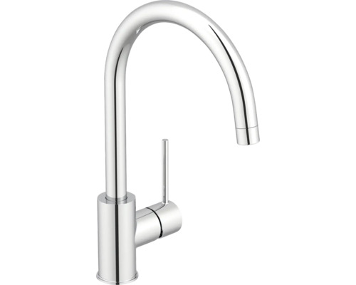 Köksblandare av metall med hög pip