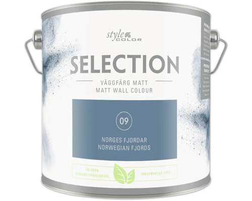 Färghink med matt väggfärg Style Color Selection